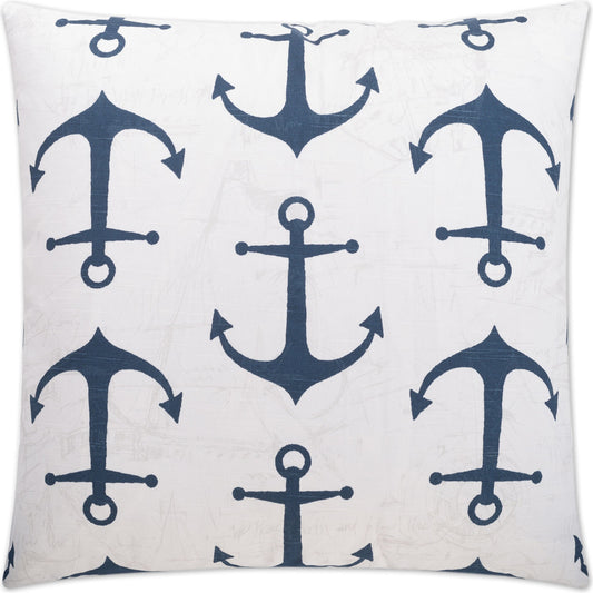 Anchors by DV Kap Home in blue, navy. Made from 100% cotton in a coastal style.