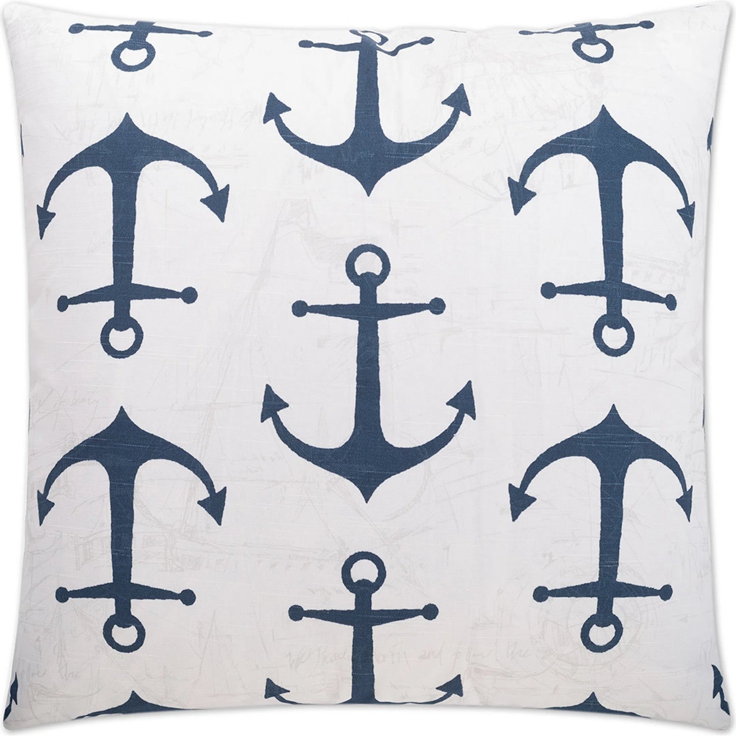 001 SI-2380463 | Primary Silo | Anchors Pillow by DV Kap Home in navy. Made from 100% cotton in a coastal style.