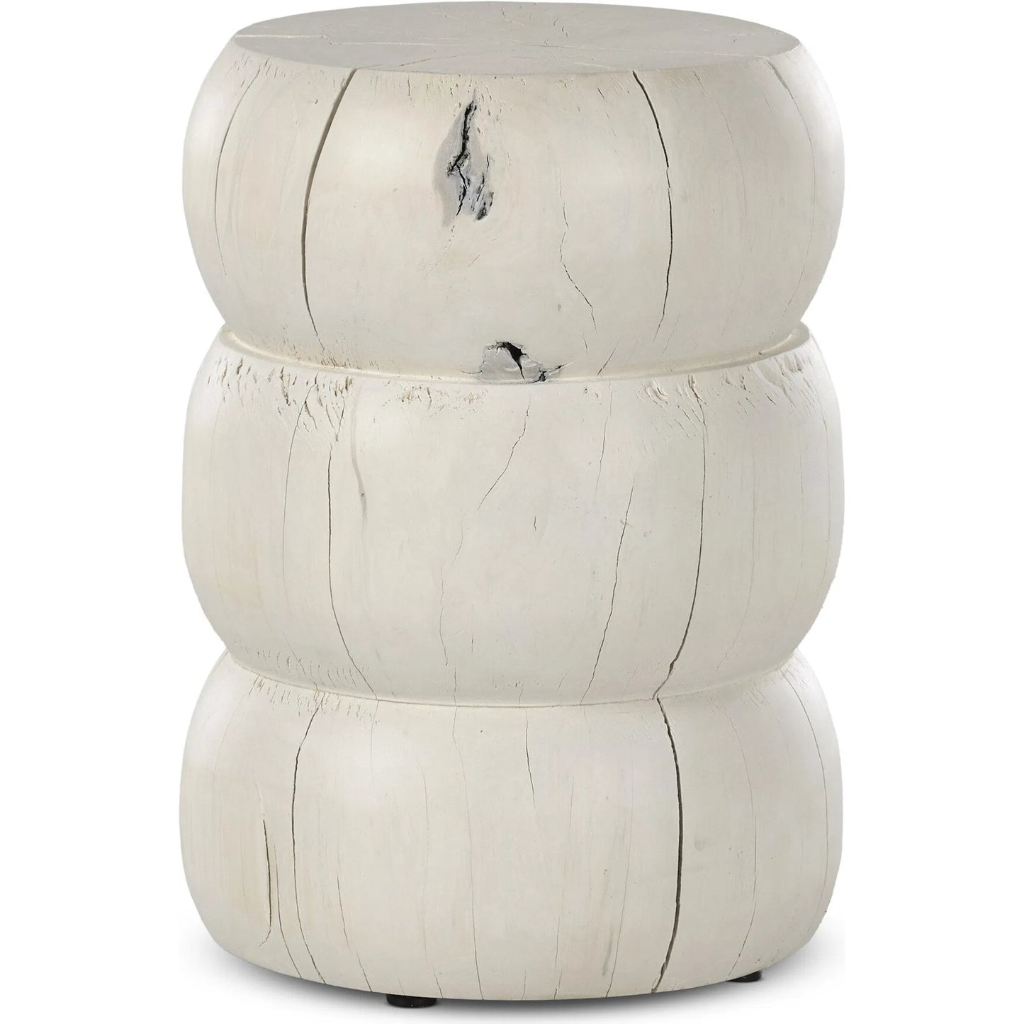 008 SI-2001767 | Primary Silo | Pagoda End Table by Four Hands in ivory. Made from solid mixed reclaimed wood in a modern style.