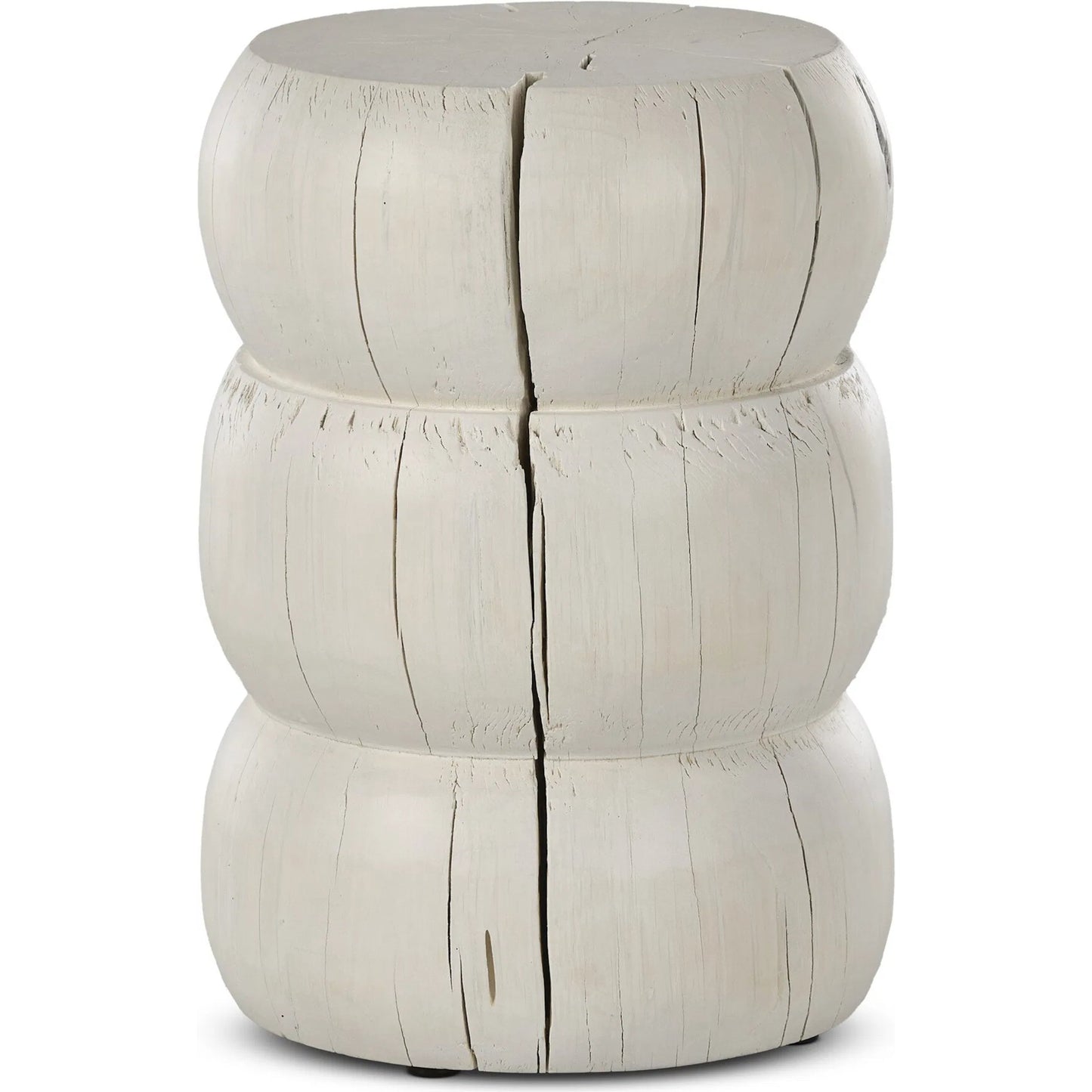009 SI-2001767 | Additional Silo | Pagoda End Table by Four Hands in ivory. Made from solid mixed reclaimed wood in a modern style.