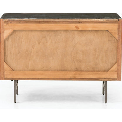 Fletcher Large Nightstand by Four Hands. Made from bluestone, solid oak, iron in a modern style.