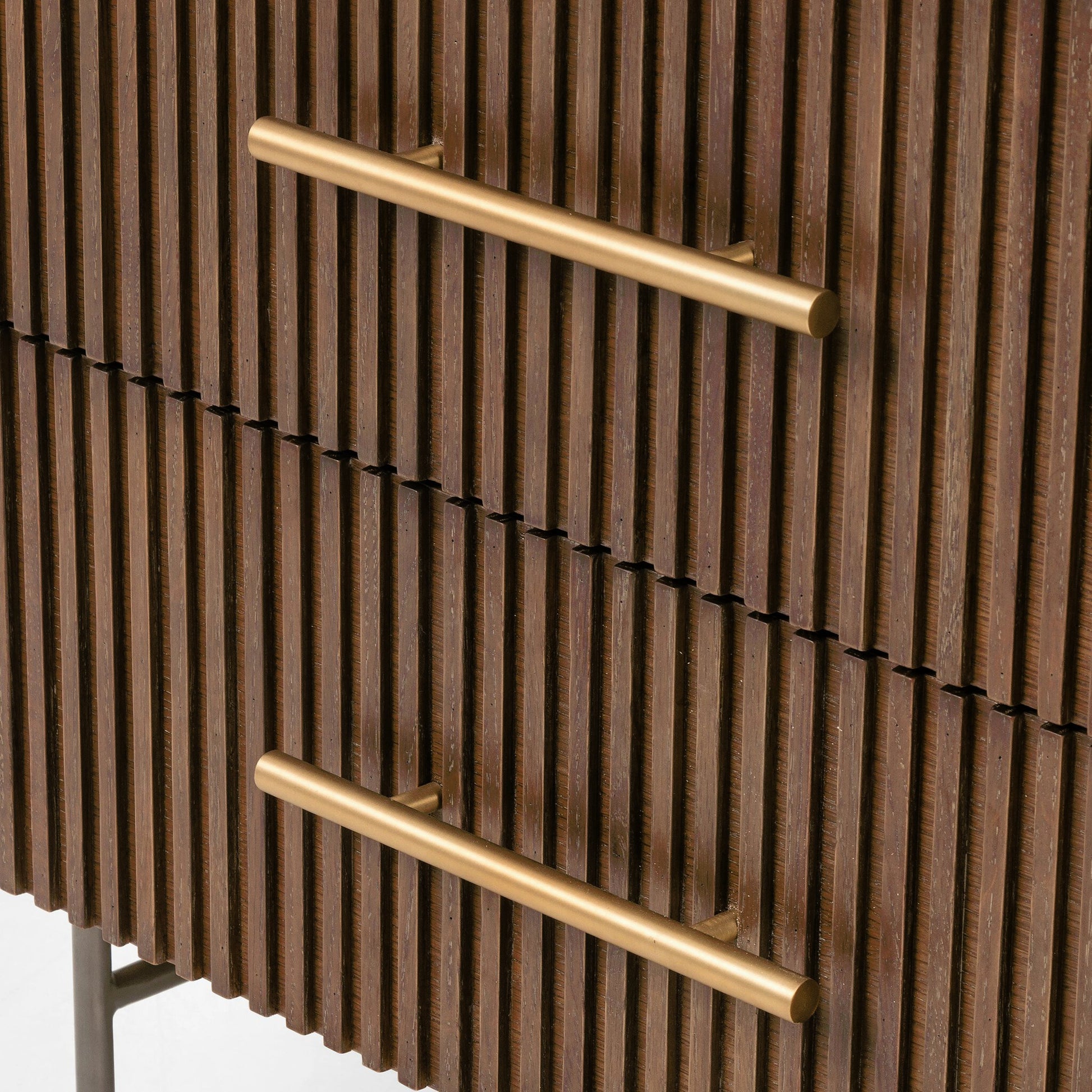 Fletcher Large Nightstand by Four Hands. Made from bluestone, solid oak, iron in a modern style.