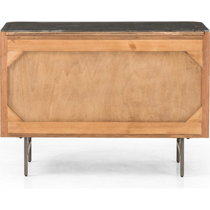 Fletcher Large Nightstand by Four Hands. Made from bluestone, solid oak, iron in a modern style.