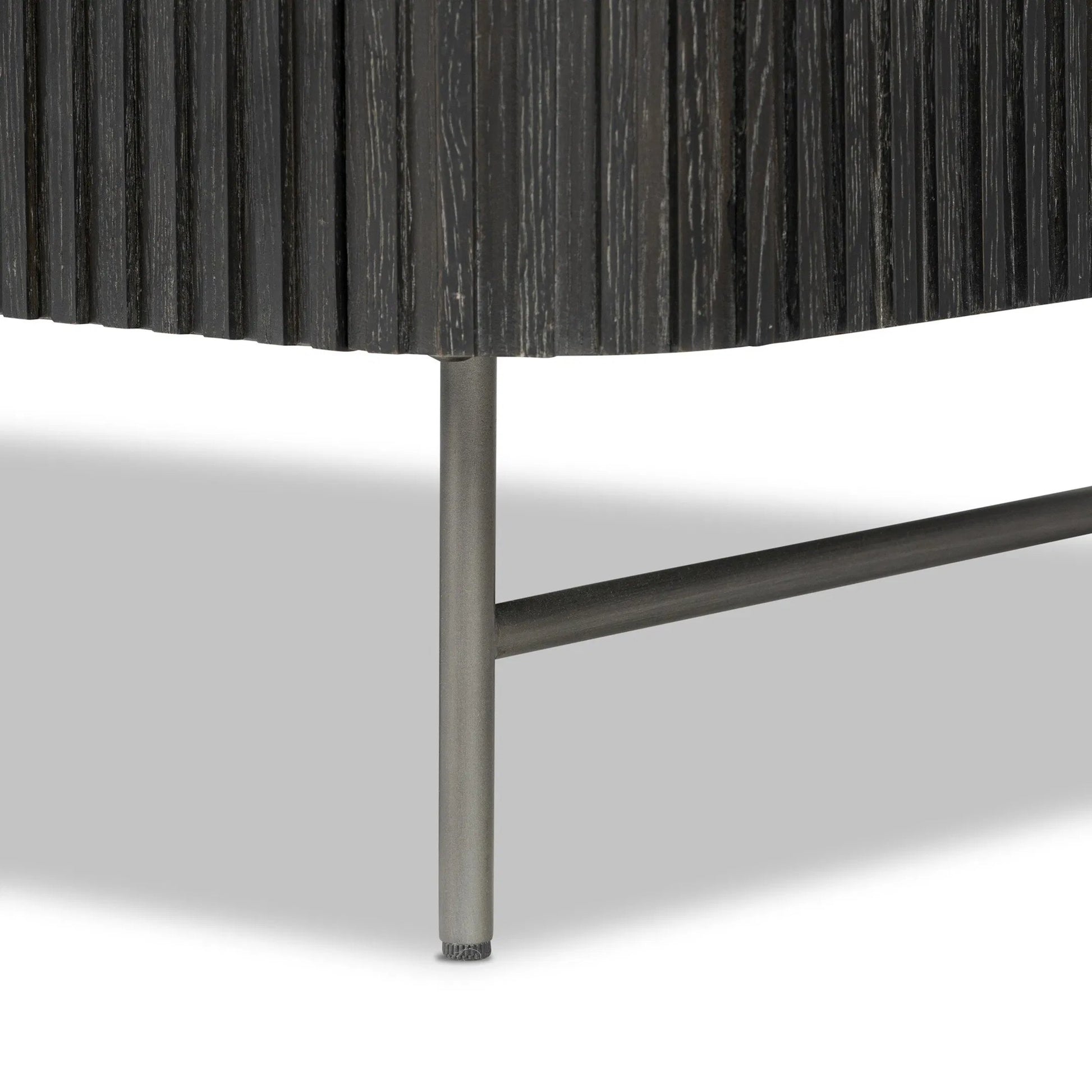 Fletcher Large Nightstand by Four Hands. Made from bluestone, solid oak, iron in a modern style.