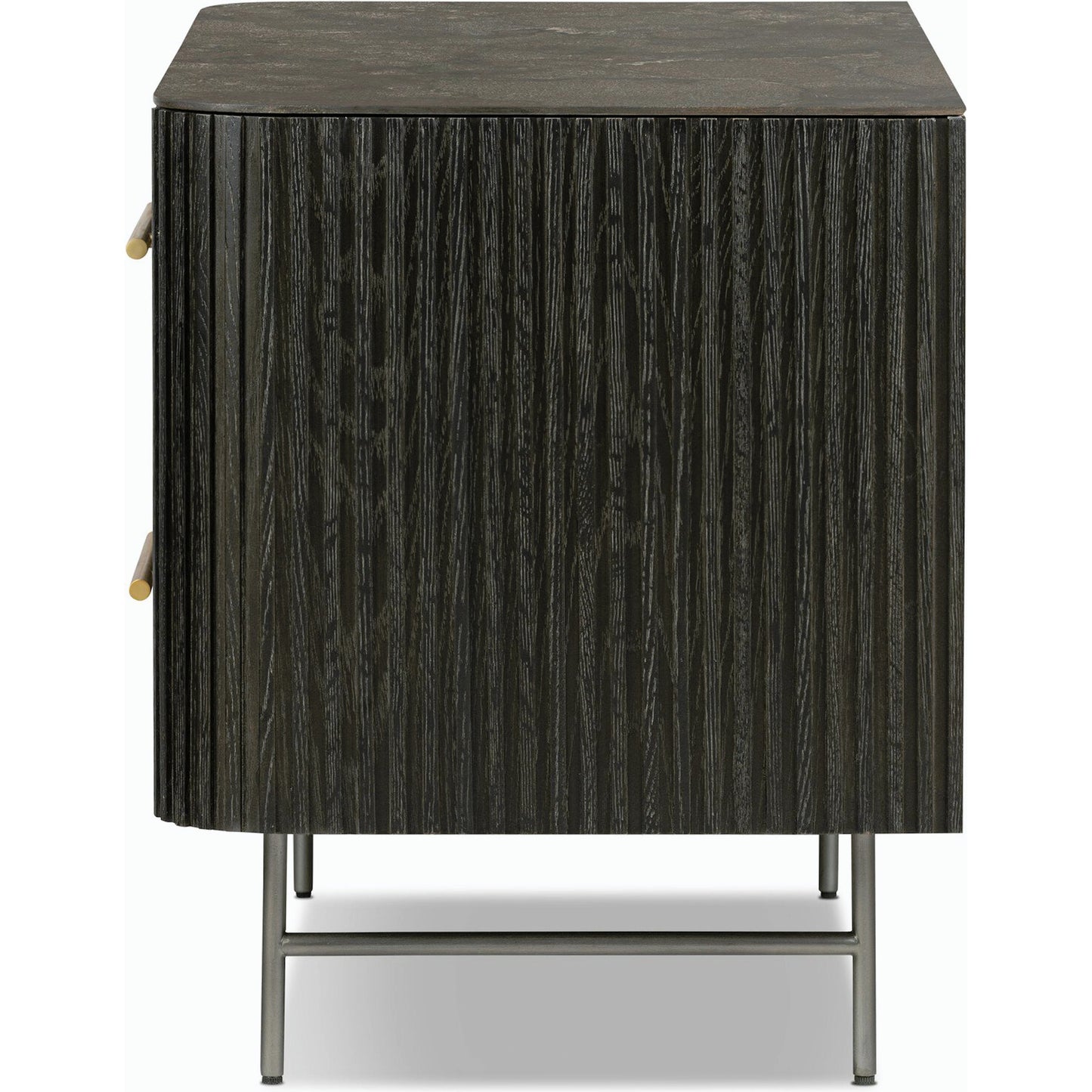 018 SI-2158164 | Additional Silo | Fletcher Large Nightstand by Four Hands. Made from bluestone, solid oak, iron in a modern style.