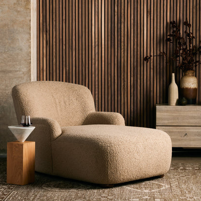 Kadon Chaise Lounge by Four Hands. Made from 100% polyester, solid parawood, 100% polypropylene in a modern style.