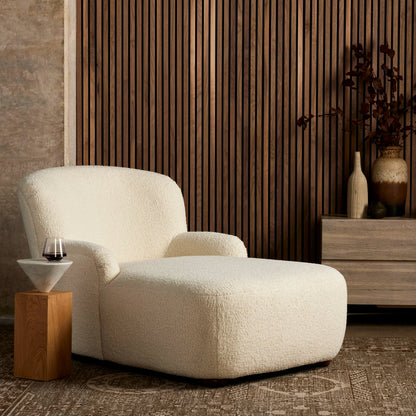 Kadon Chaise Lounge by Four Hands. Made from 100% polyester, solid parawood, 100% polypropylene in a modern style.