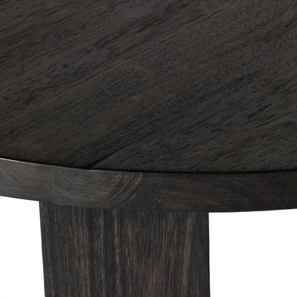 Mesa Large Round Coffee Table by Four Hands in light brushed parawood. Made from solid parawood, iron in a modern style.