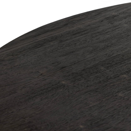 Mesa Large Round Coffee Table by Four Hands in light brushed parawood. Made from solid parawood, iron in a modern style.