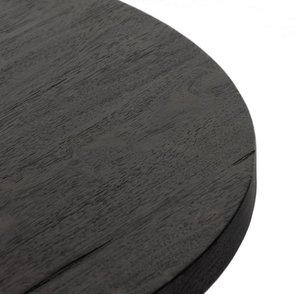 Mesa Large Round Coffee Table by Four Hands in light brushed parawood. Made from solid parawood, iron in a modern style.