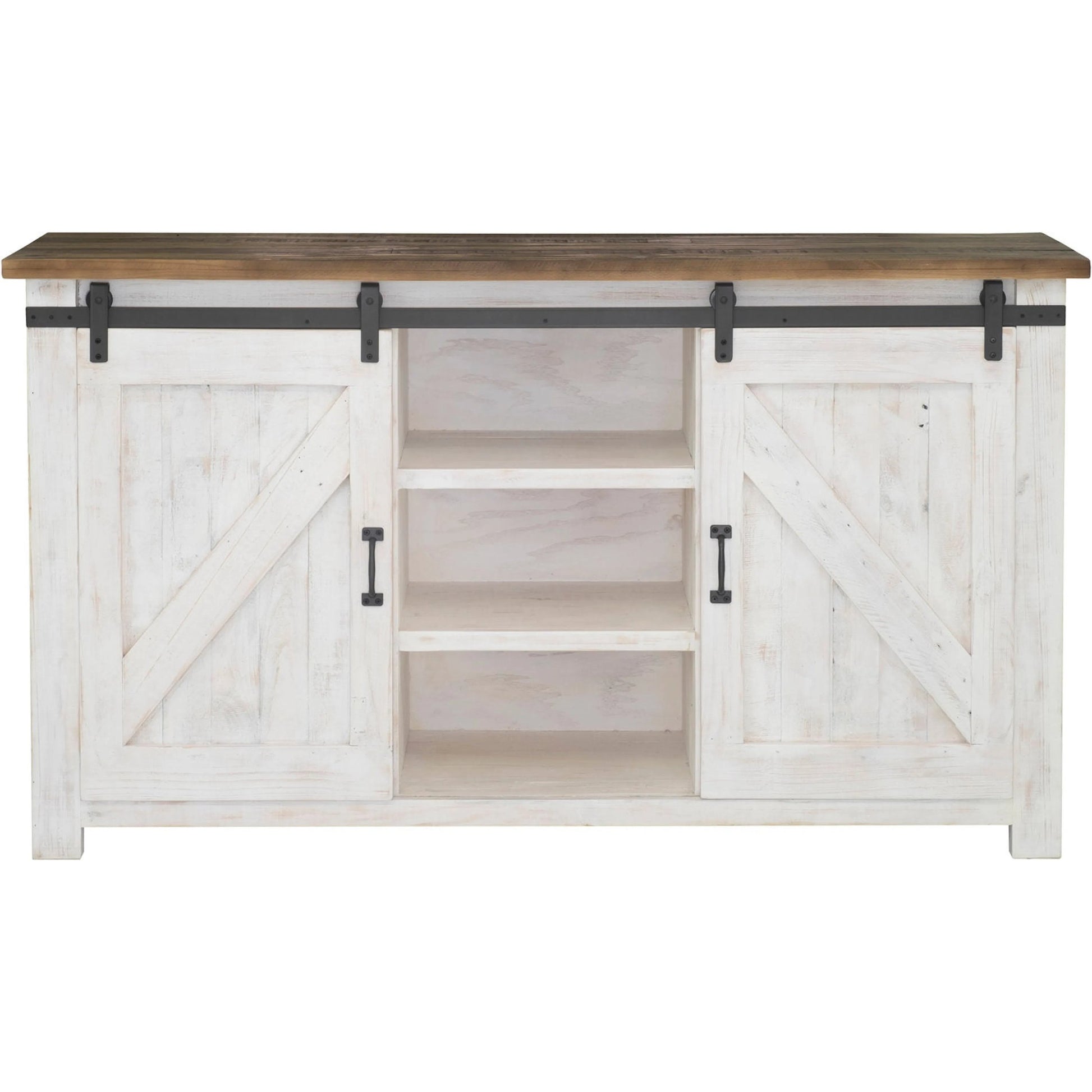 Provence Sideboard by LH Imports in white, brown. Made from reclaimed pine in a rustic style.