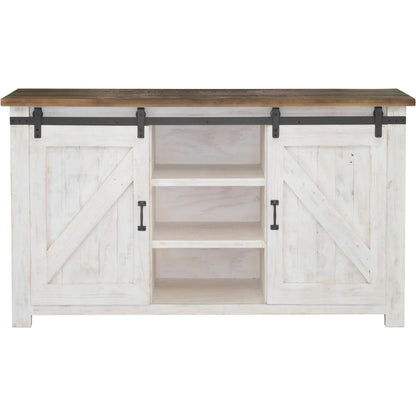 Provence Sideboard by LH Imports in white, brown. Made from reclaimed pine in a rustic style.
