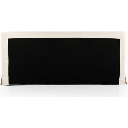 Aidan Slipcover Bed by Four Hands in brussels pine. Made from 100% flax, linen, iron, 100% polyester in a modern style.