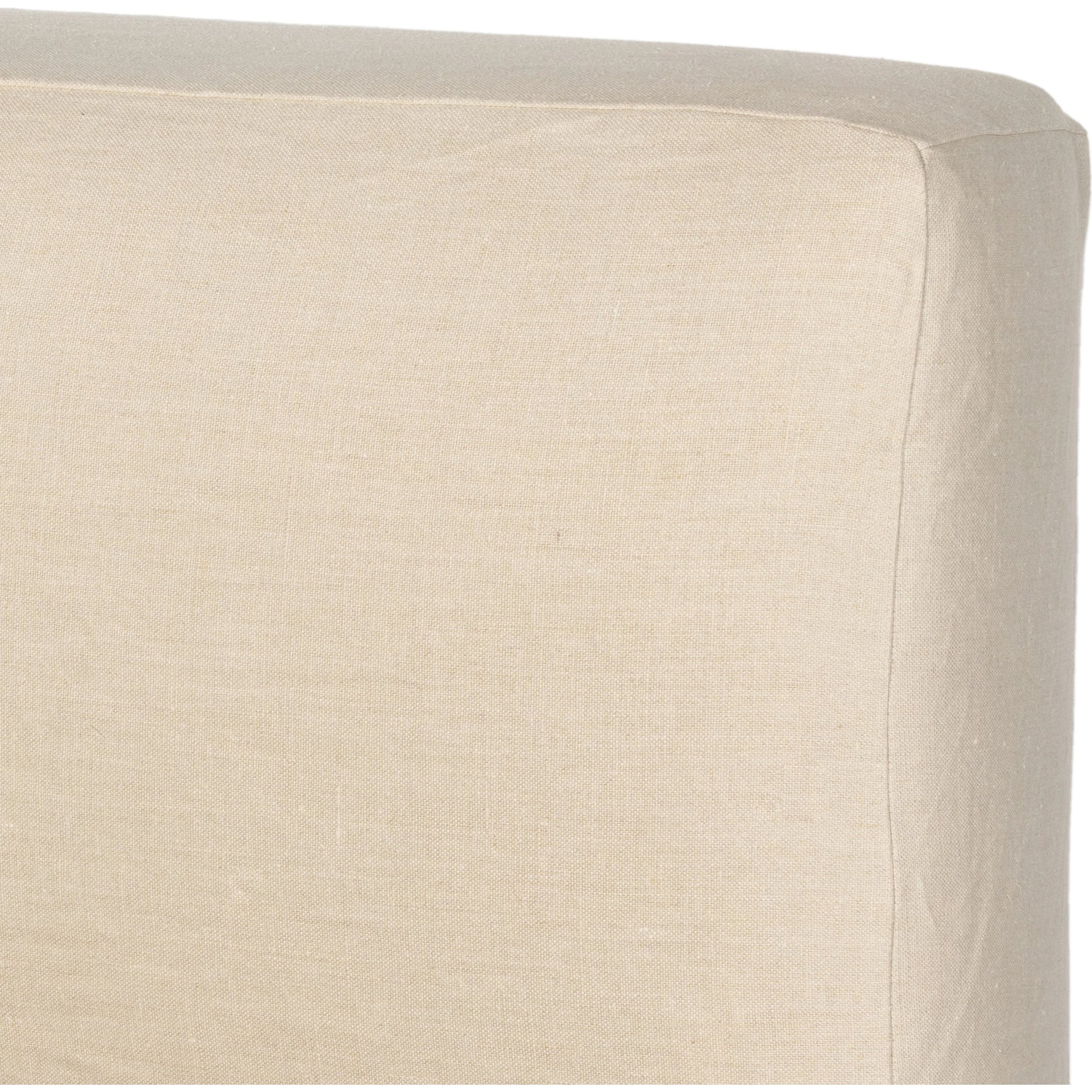 Aidan Slipcover Bed by Four Hands in brussels pine. Made from 100% flax, linen, iron, 100% polyester in a modern style.