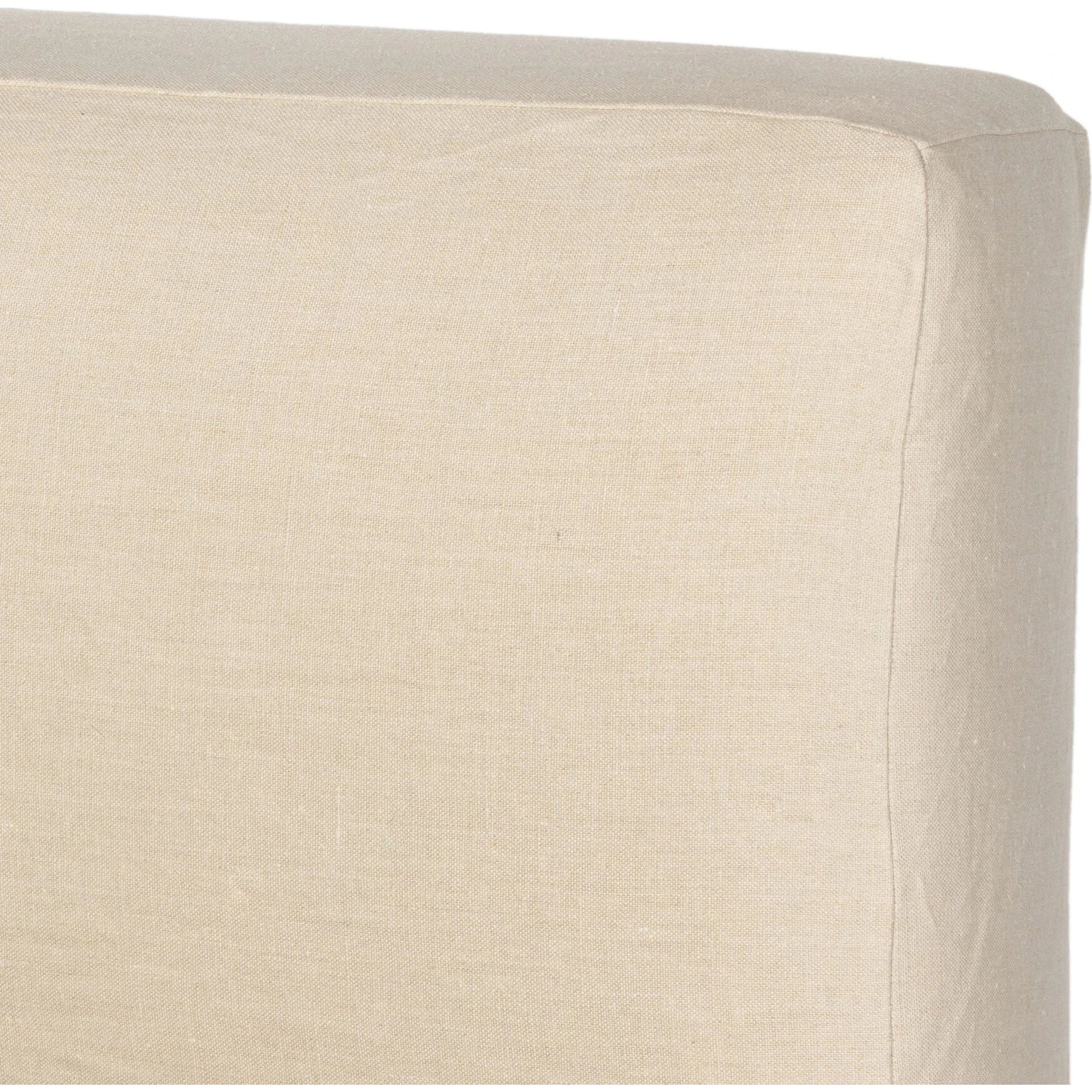 Aidan Slipcover Bed by Four Hands in brussels pine. Made from 100% flax, linen, iron, 100% polyester in a modern style.