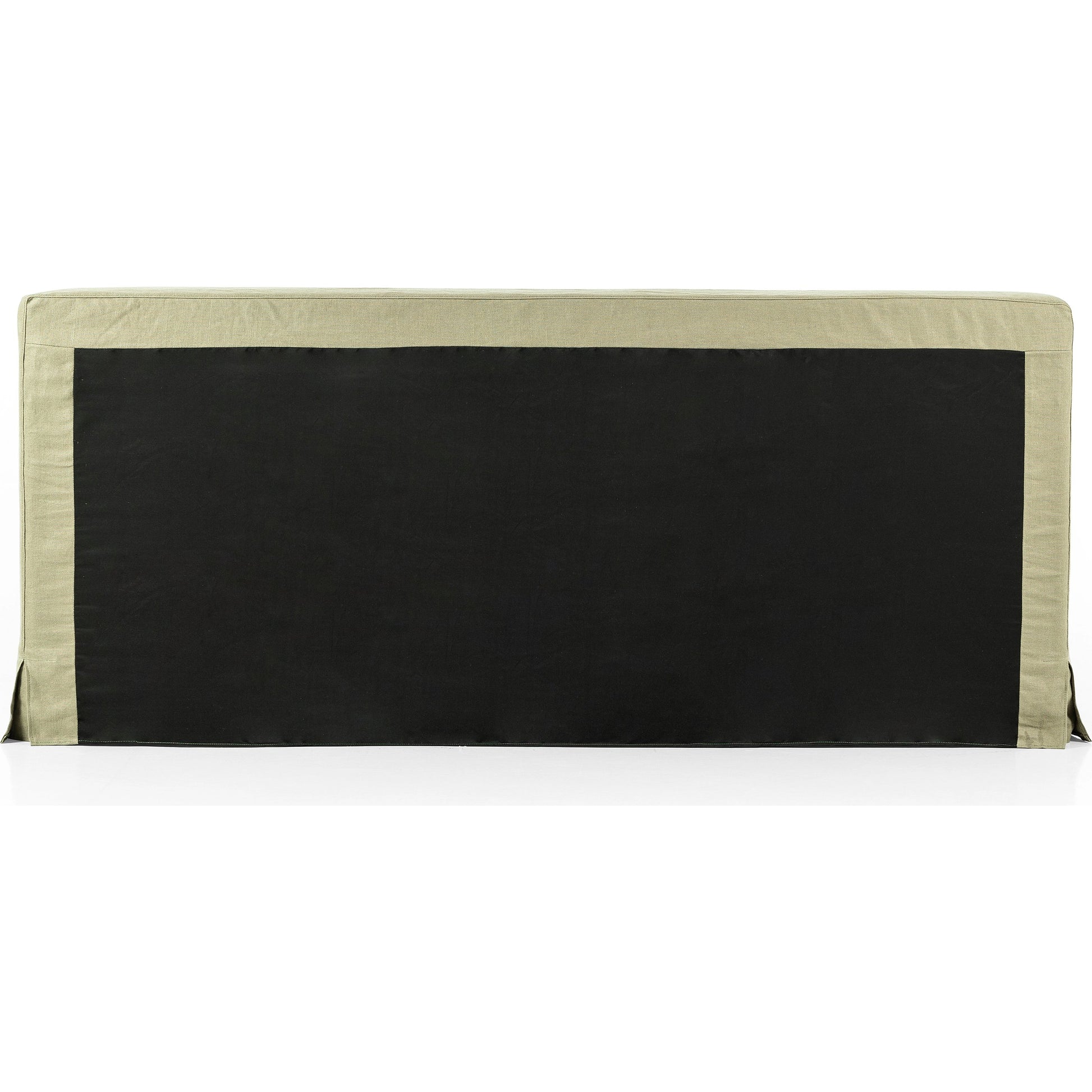 Aidan Slipcover Bed by Four Hands in brussels pine. Made from 100% flax, linen, iron, 100% polyester in a modern style.