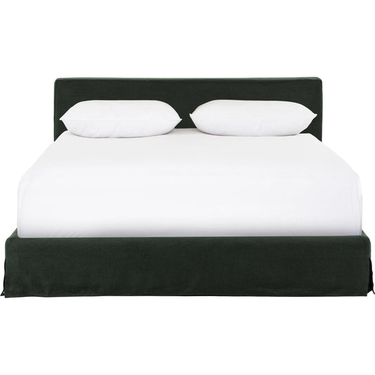 Aidan Slipcover Bed by Four Hands. Made from 100% flax, linen, iron, 100% polyester in a modern style.