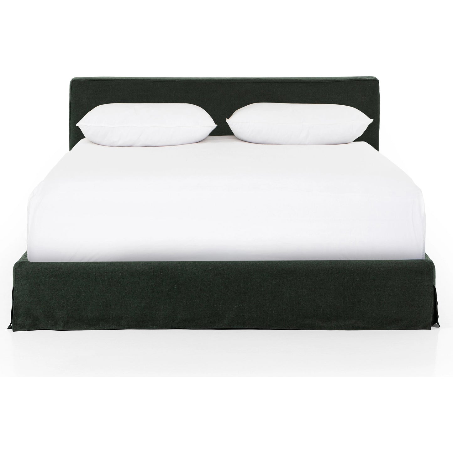 001 SI-1980023 | Primary Silo | Aidan Slipcover Bed by Four Hands in brussels pine. Made from 100% flax, linen, iron, 100% polyester in a modern style.