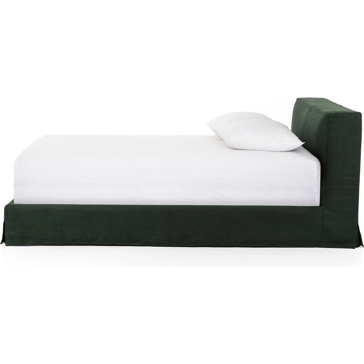 012 SI-1980023 | Additional Silo | Aidan Slipcover Bed by Four Hands in brussels pine. Made from 100% flax, linen, iron, 100% polyester in a modern style.