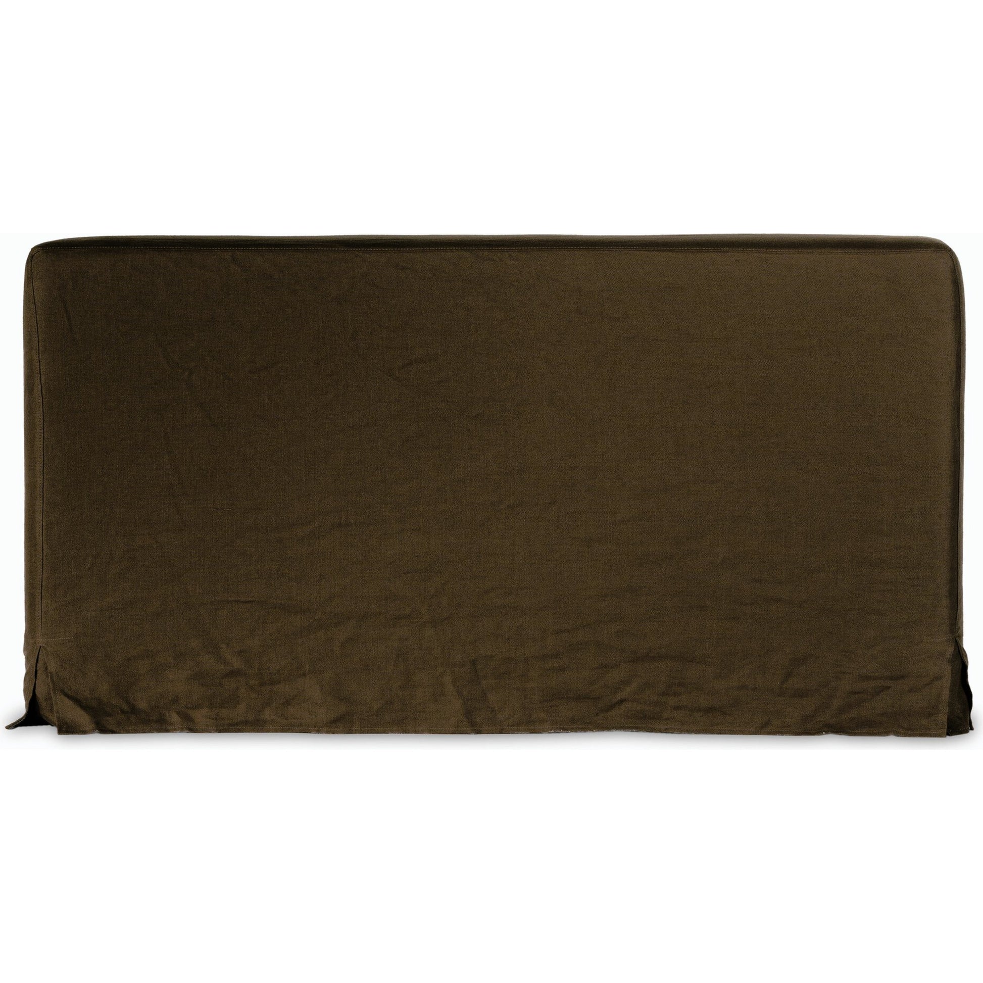 Aidan Slipcover Bed by Four Hands in brussels pine. Made from 100% flax, linen, iron, 100% polyester in a modern style.