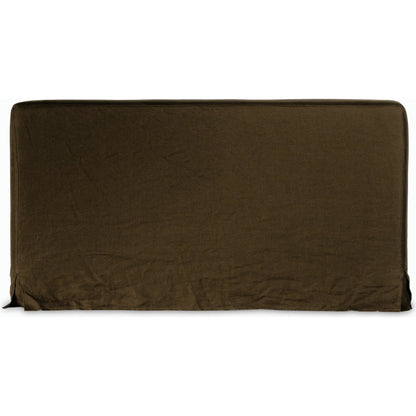 Aidan Slipcover Bed by Four Hands in brussels pine. Made from 100% flax, linen, iron, 100% polyester in a modern style.