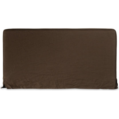 Aidan Slipcover Bed by Four Hands in brussels pine. Made from 100% flax, linen, iron, 100% polyester in a modern style.