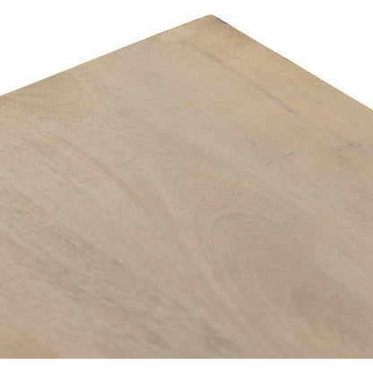 Kelby Closed Media Console by Four Hands in aged brass, carved vintage brown, vintage brown, gunmetal. Made from solid mango, iron in a modern style.