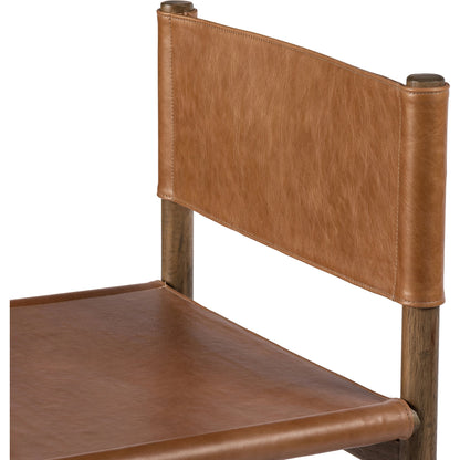 Kena Counter Stool by Four Hands. Made from solid parawood, top grain leather in a modern style.