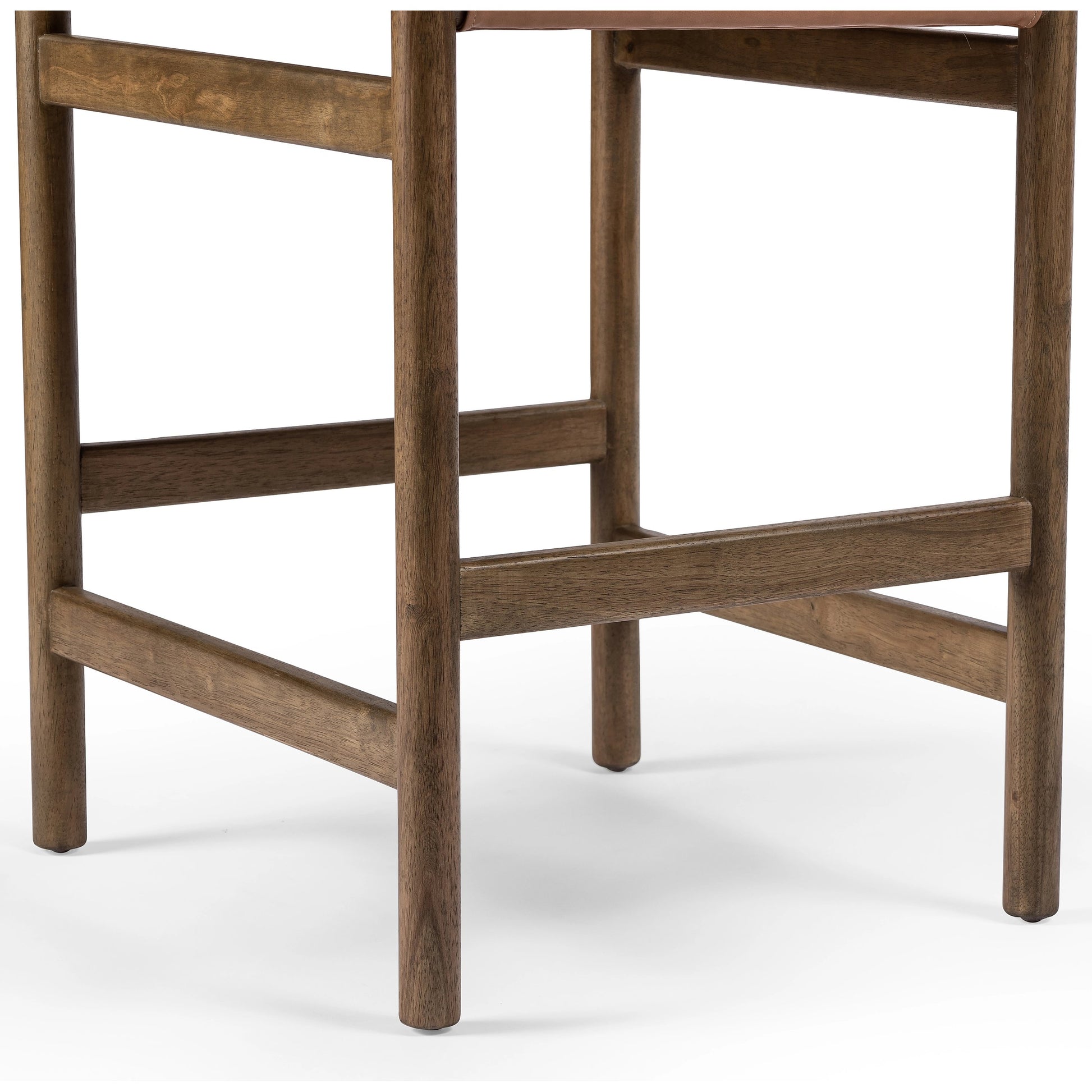 Kena Counter Stool by Four Hands. Made from solid parawood, top grain leather in a modern style.