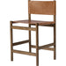 Kena Counter Stool by Four Hands. Made from solid parawood, top grain leather in a modern style.