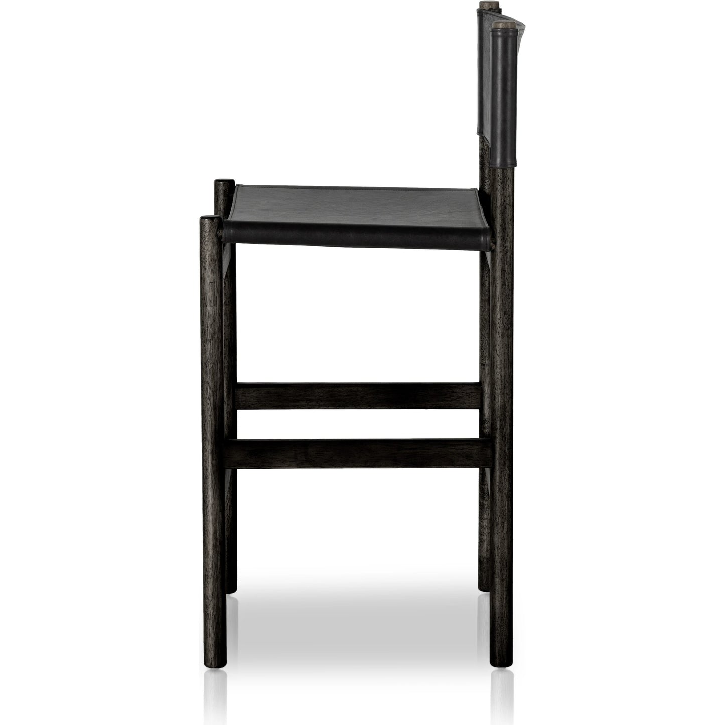 015 SI-2001525 | Additional Silo | Kena Bar Stool by Four Hands. Made from solid parawood, top grain leather in a modern style.