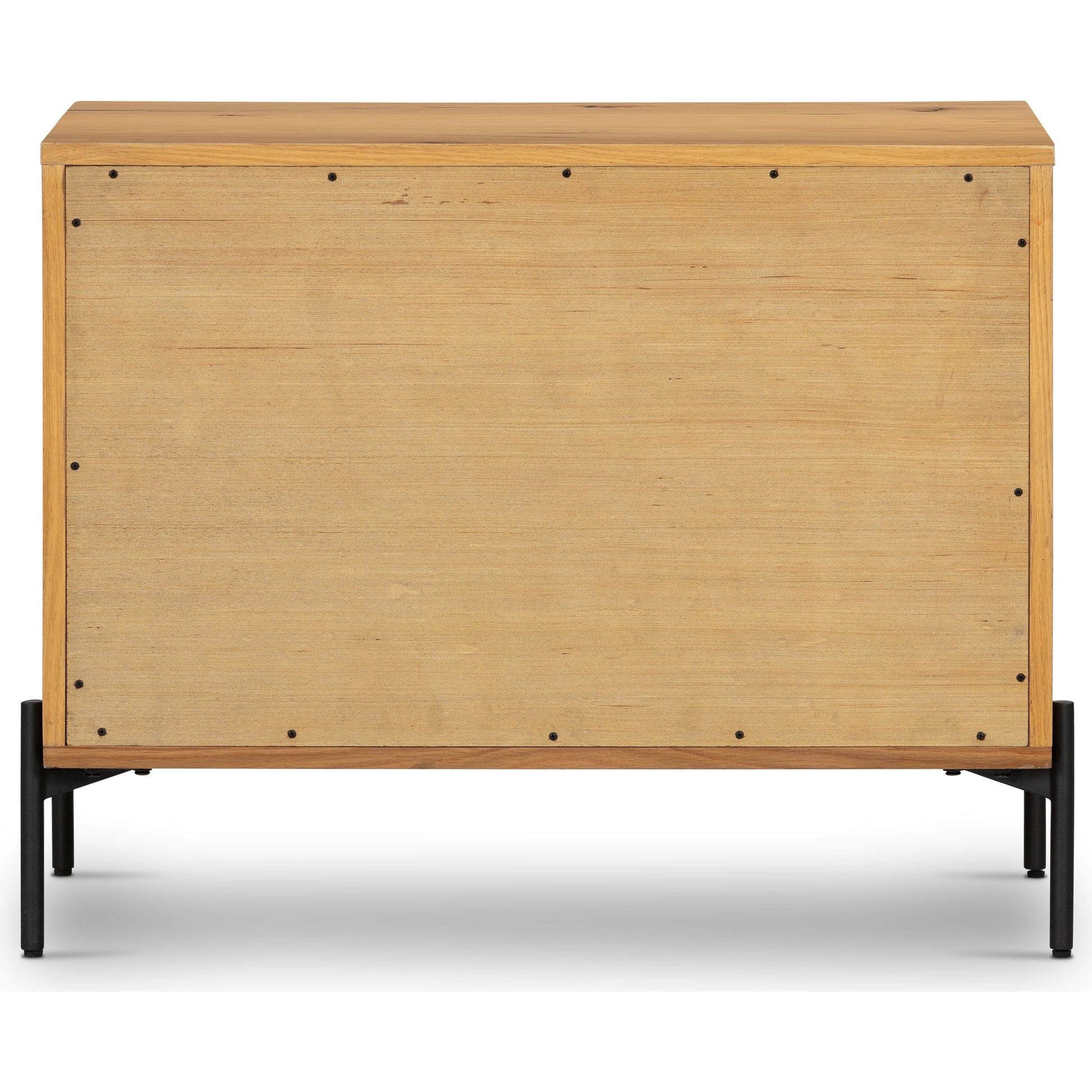 Eaton Large Nightstand by Four Hands. Made from thick oak veneer, iron in a modern style.