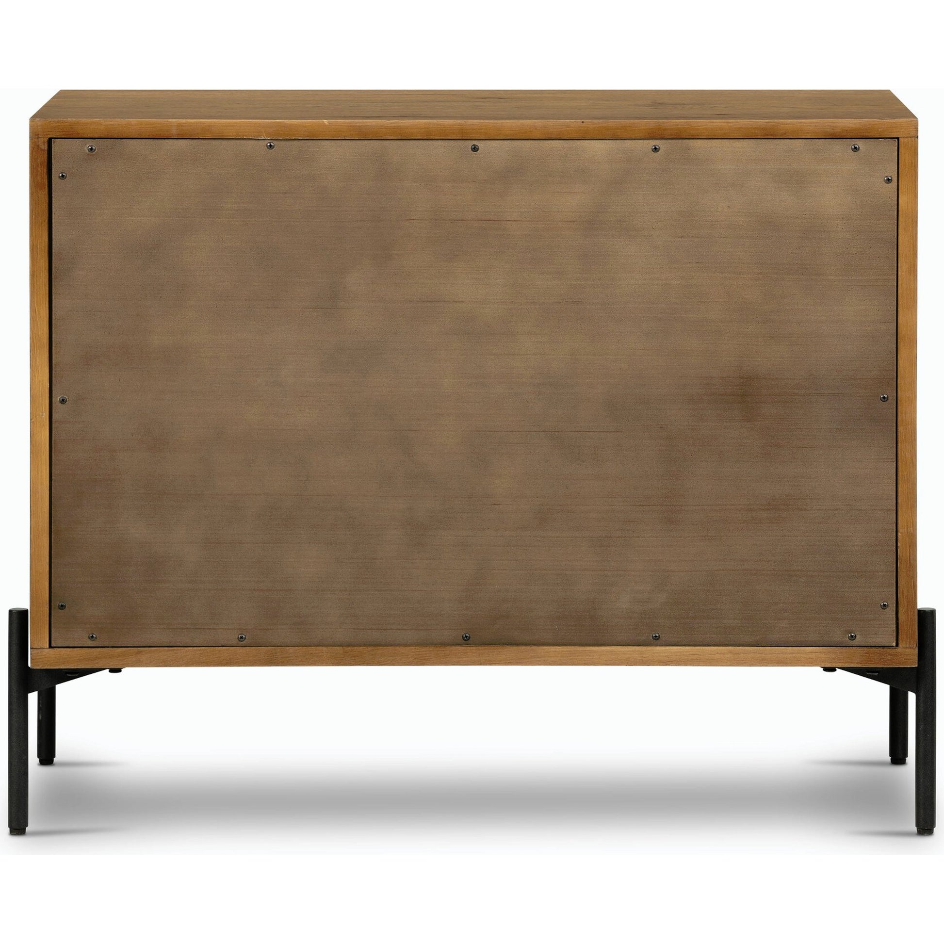 Eaton Large Nightstand by Four Hands. Made from thick oak veneer, iron in a modern style.