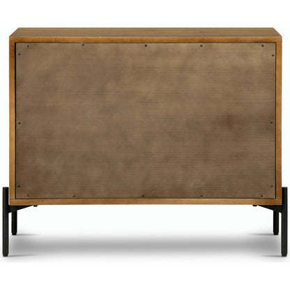 Eaton Large Nightstand by Four Hands. Made from thick oak veneer, iron in a modern style.