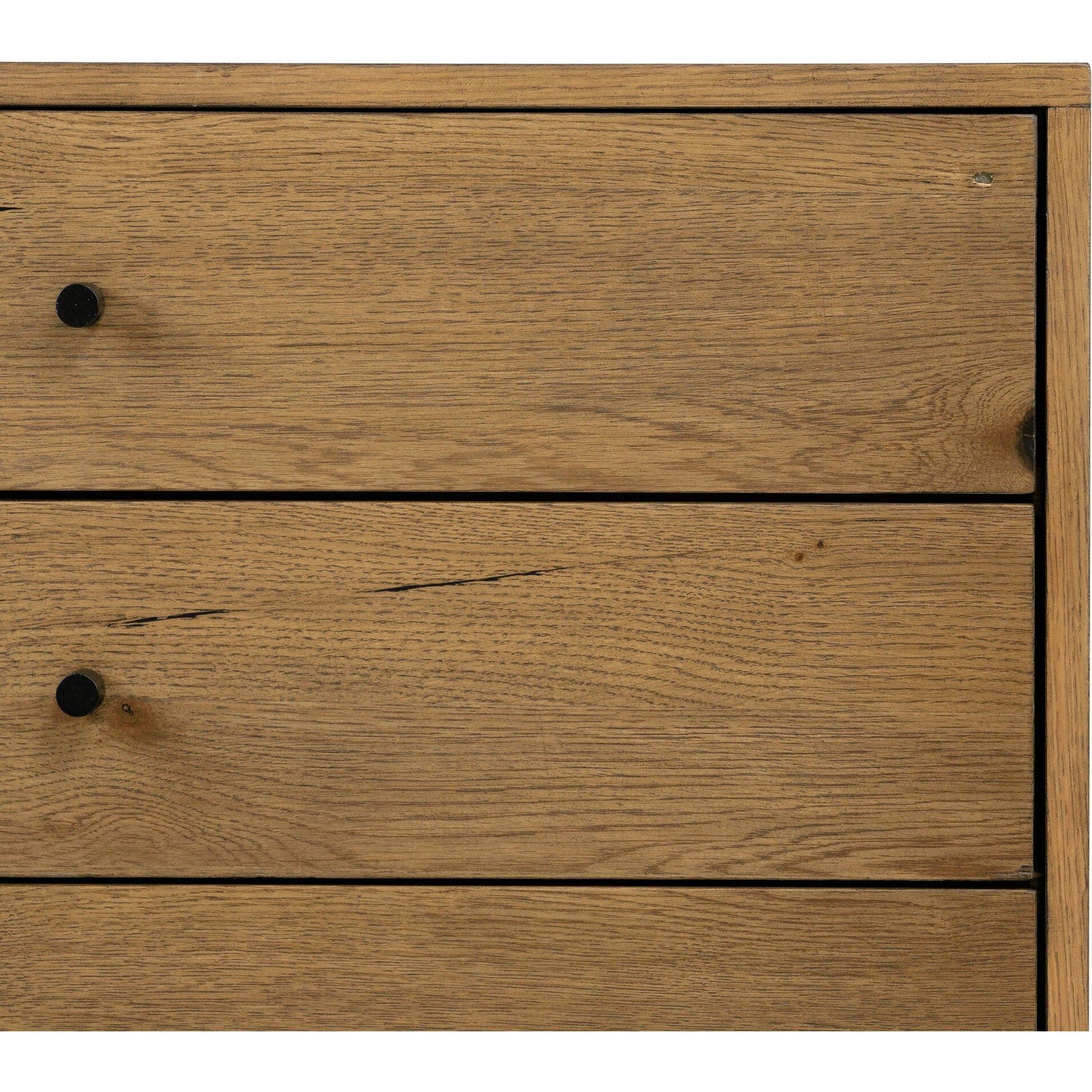 Eaton Large Nightstand by Four Hands. Made from thick oak veneer, iron in a modern style.