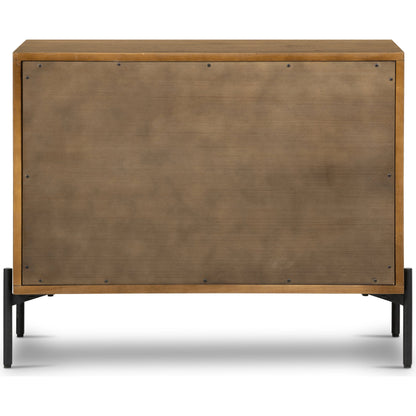 Eaton Large Nightstand by Four Hands. Made from thick oak veneer, iron in a modern style.