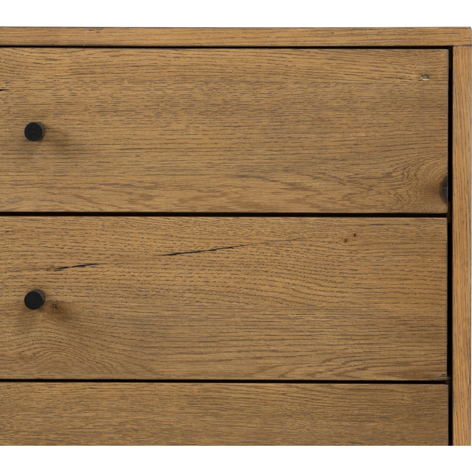 Eaton Large Nightstand by Four Hands. Made from thick oak veneer, iron in a modern style.