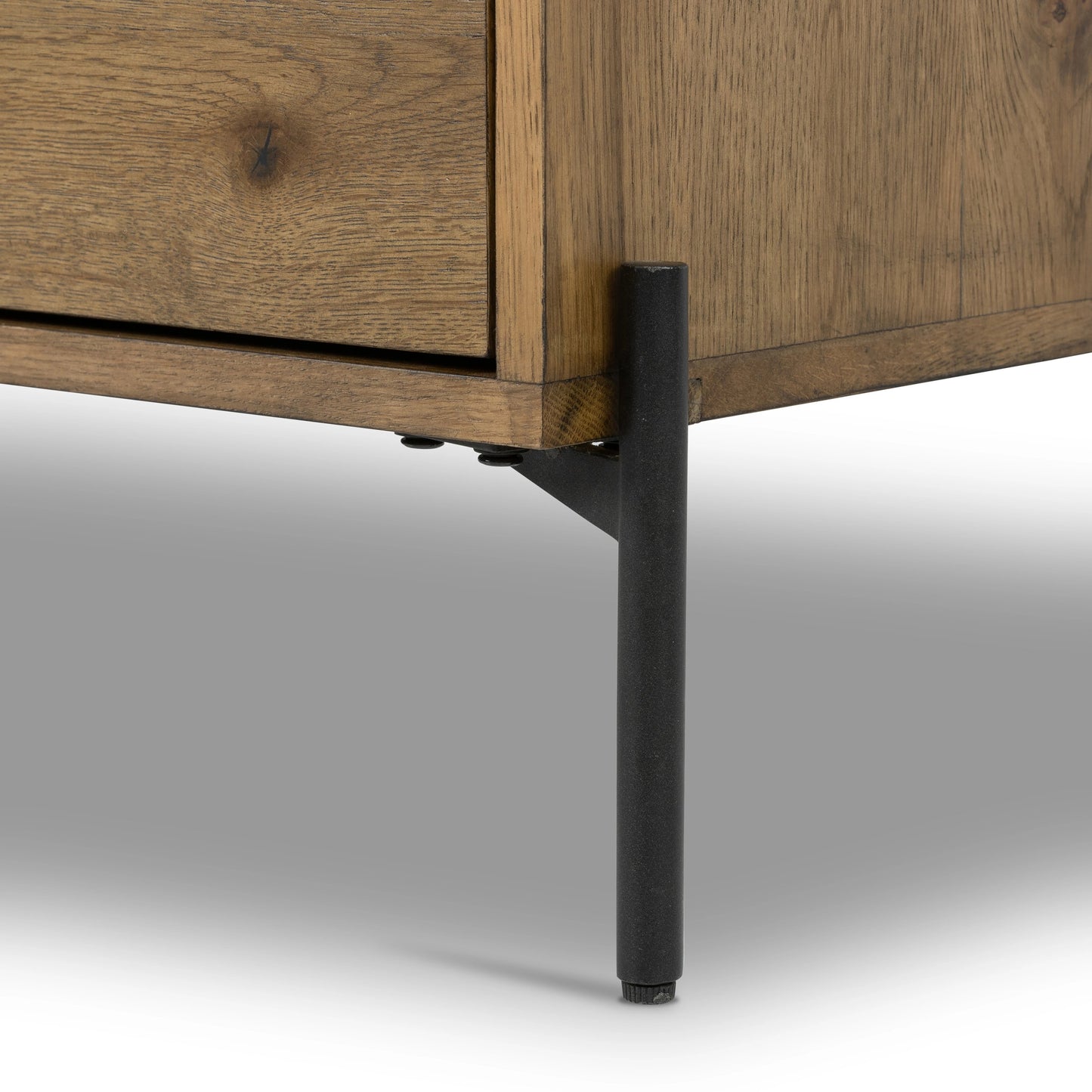 011 SI-1977272 | Additional Silo | Eaton Large Nightstand by Four Hands. Made from thick oak veneer, iron in a modern style.