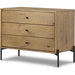 Eaton Large Nightstand by Four Hands. Made from thick oak veneer, iron in a modern style.
