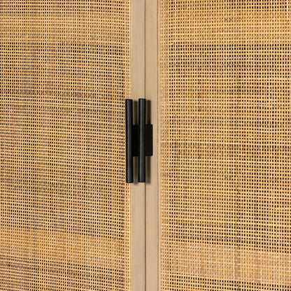 Caprice Tall Cabinet by Four Hands. Made from cane, solid mango in a modern style.