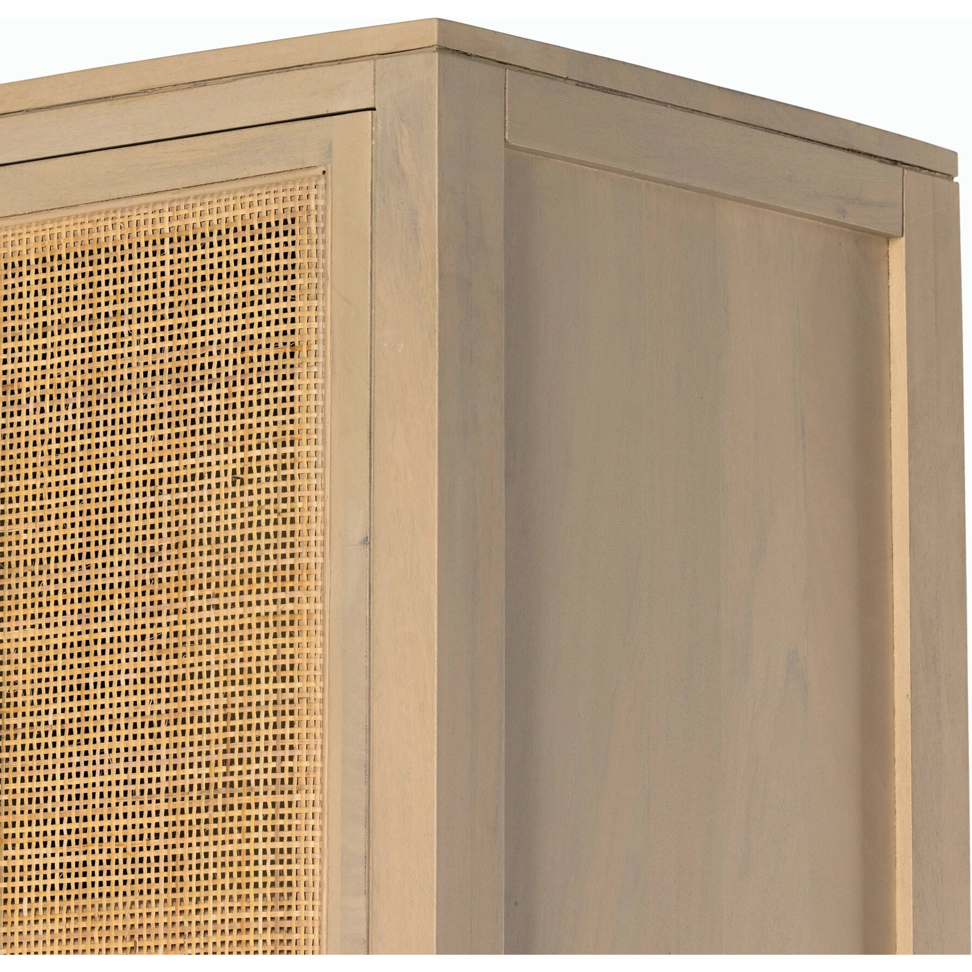 Caprice Tall Cabinet by Four Hands. Made from cane, solid mango in a modern style.