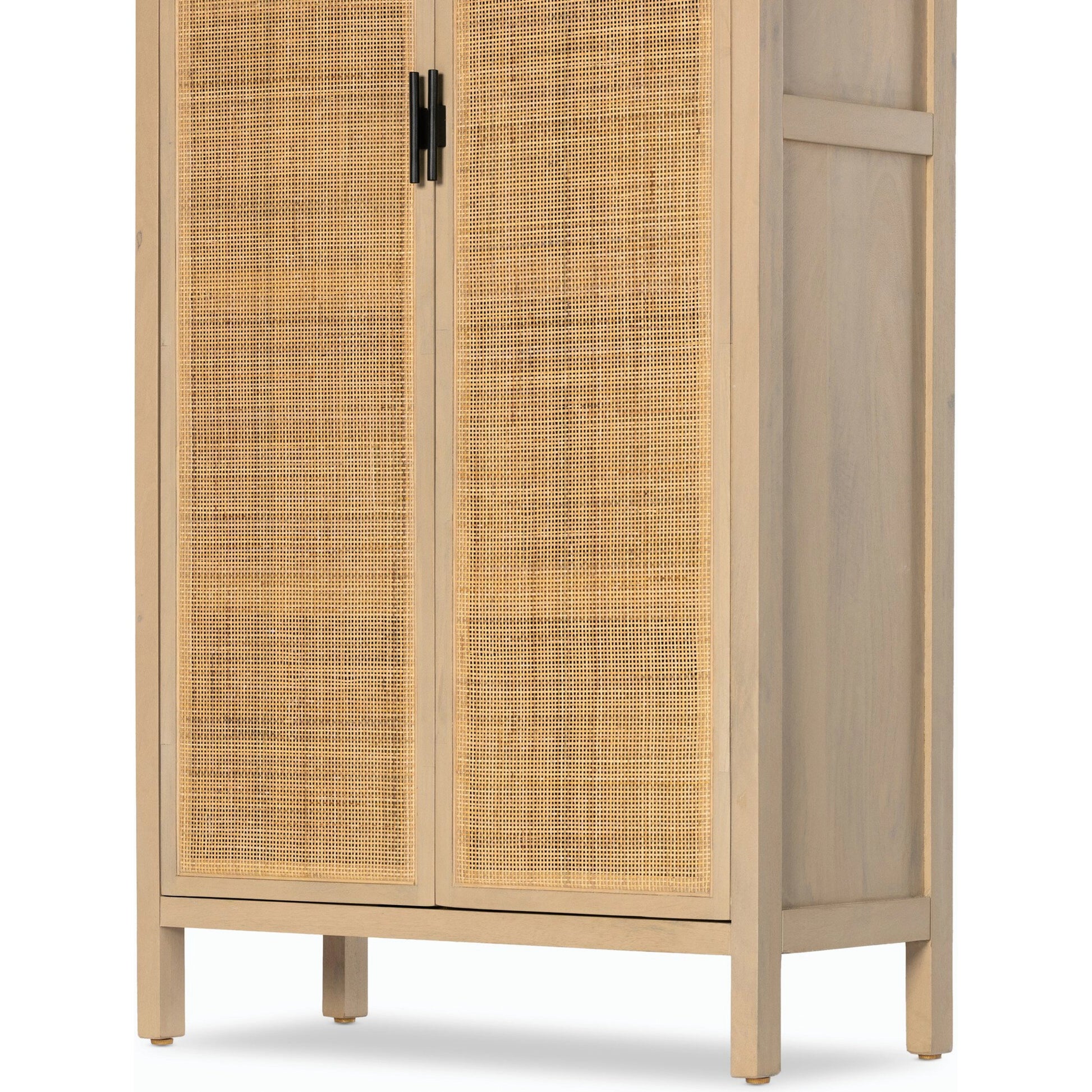 Caprice Tall Cabinet by Four Hands. Made from cane, solid mango in a modern style.