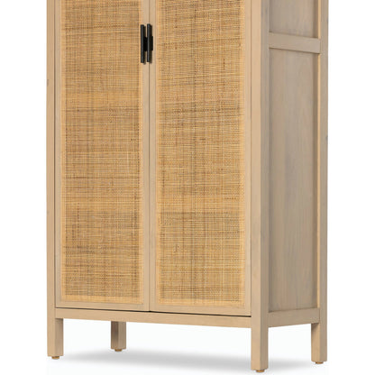 Caprice Tall Cabinet by Four Hands. Made from cane, solid mango in a modern style.