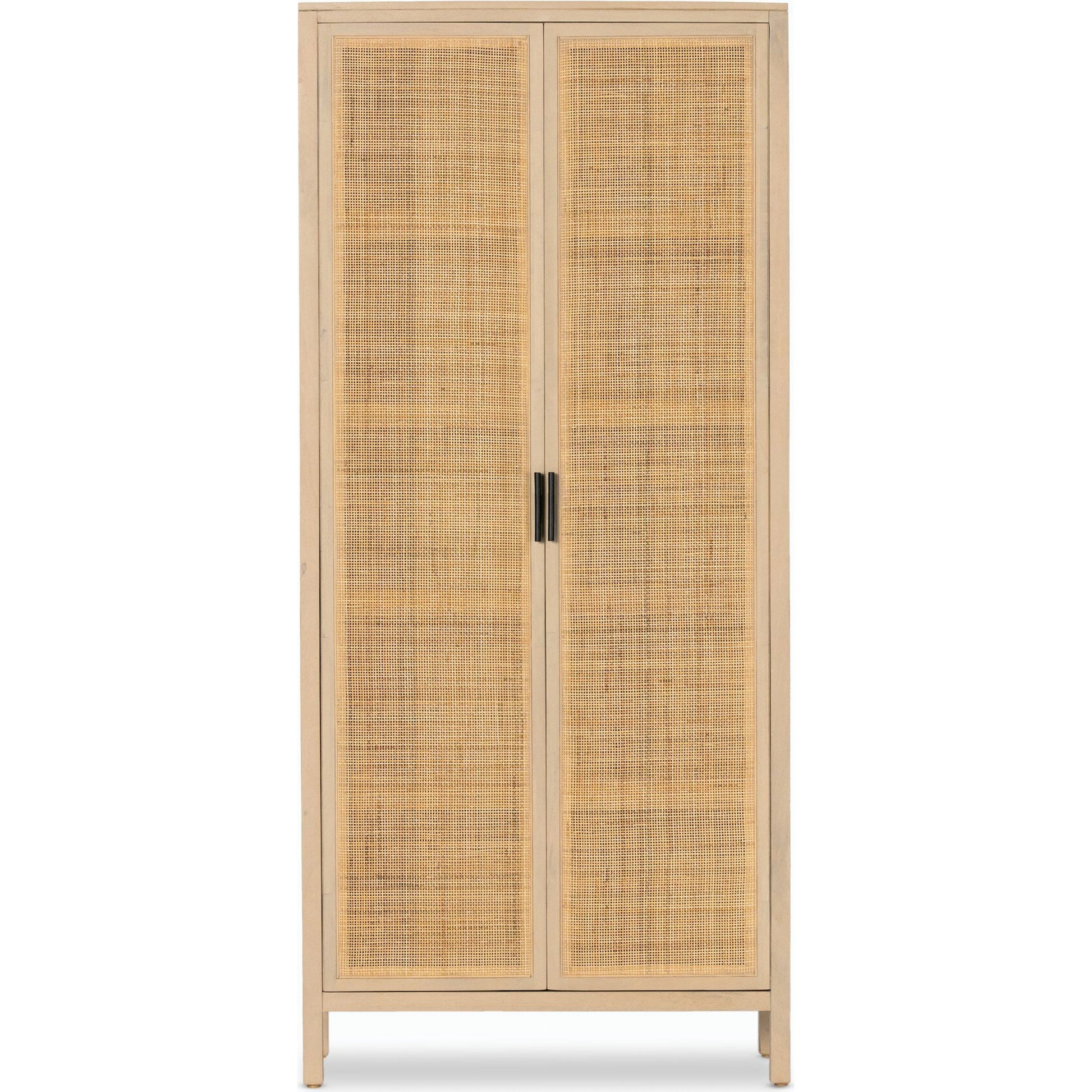 Caprice Tall Cabinet by Four Hands. Made from cane, solid mango in a modern style.