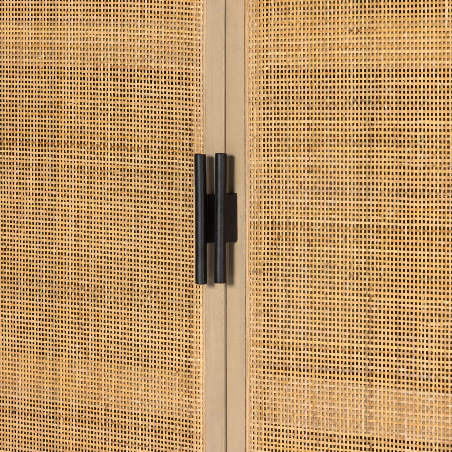 022 SI-1980283 | Closeup | Caprice Tall Cabinet by Four Hands in natural mango. Made from cane, solid mango in a modern style.