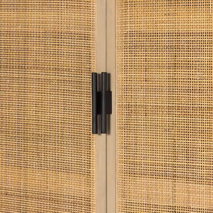 Caprice Tall Cabinet by Four Hands. Made from cane, solid mango in a modern style.