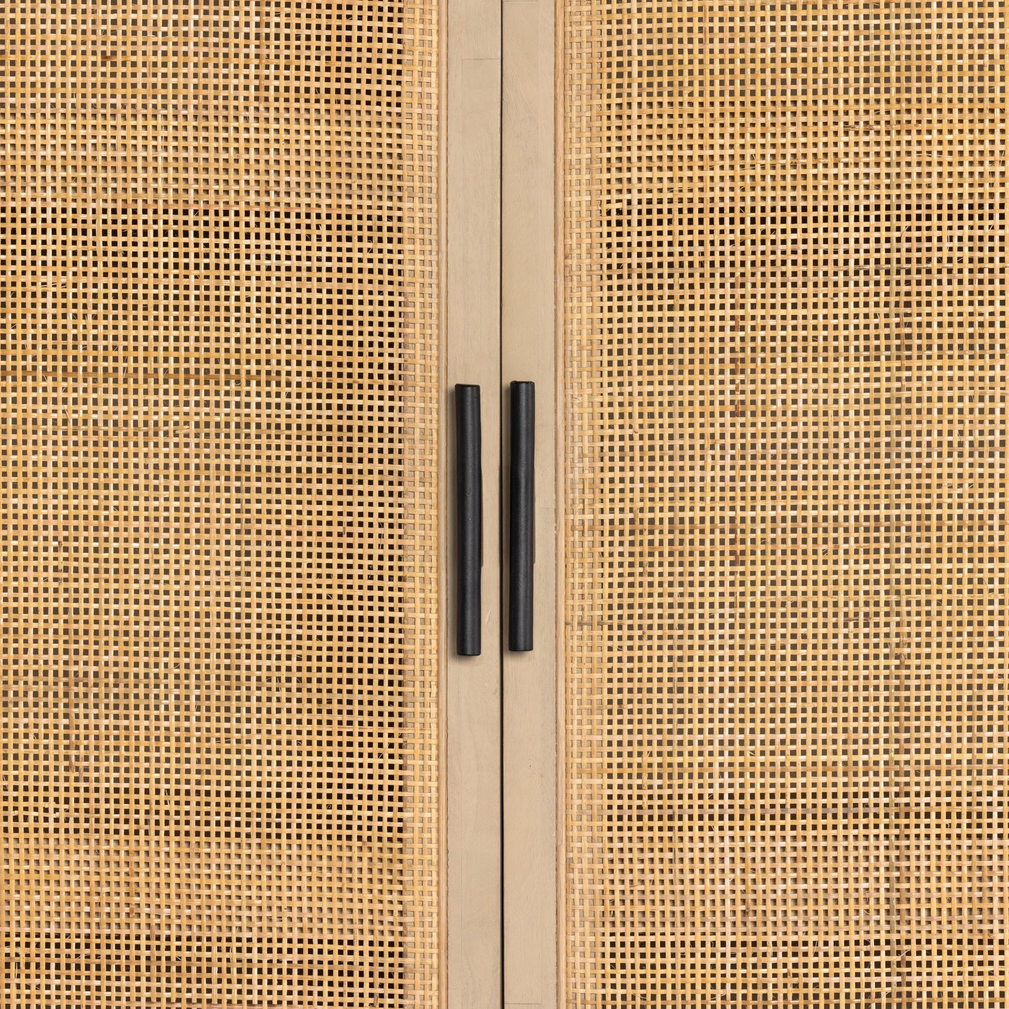 025 SI-1980283 | Closeup | Caprice Tall Cabinet by Four Hands in natural mango. Made from cane, solid mango in a modern style.