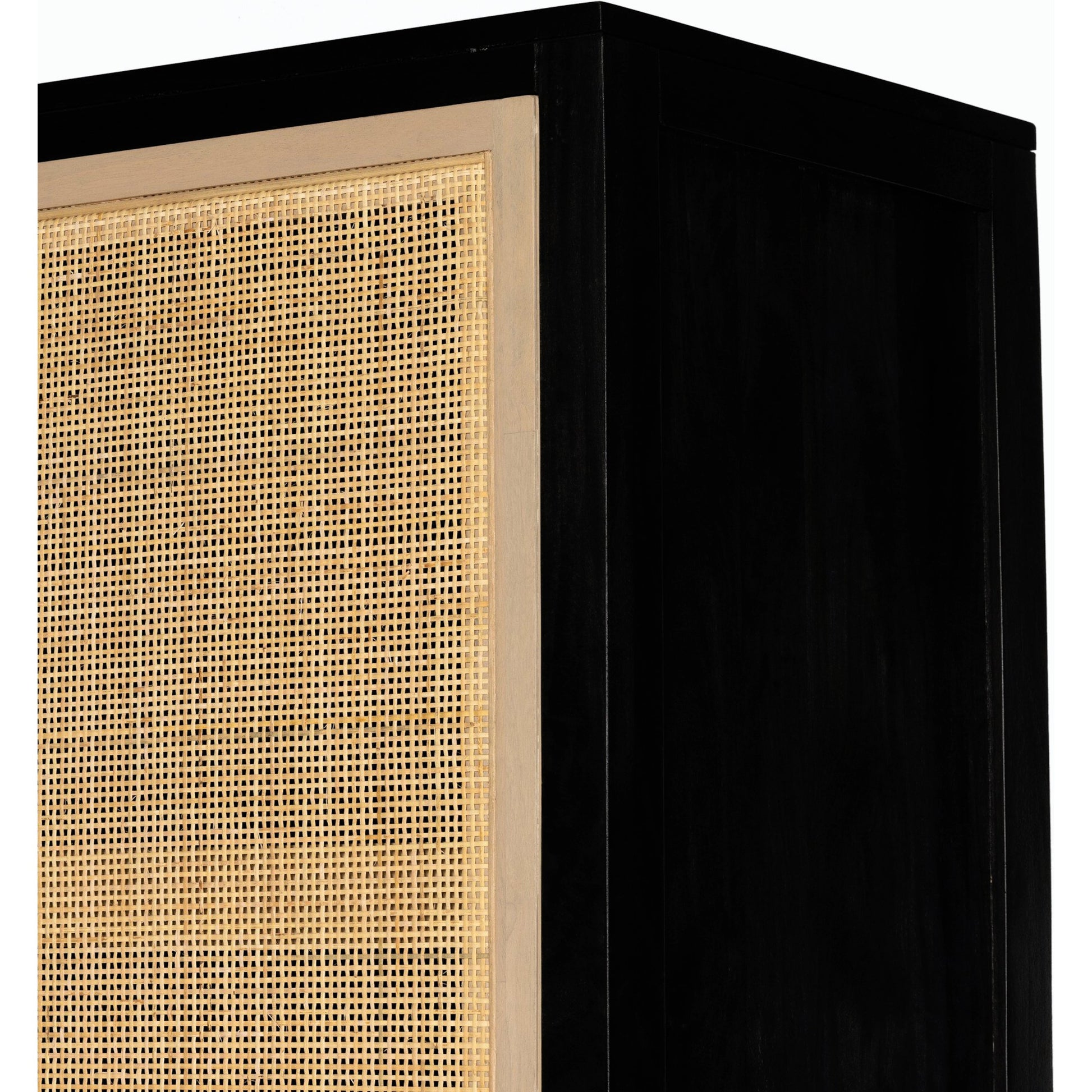 Caprice Tall Cabinet by Four Hands. Made from cane, solid mango in a modern style.