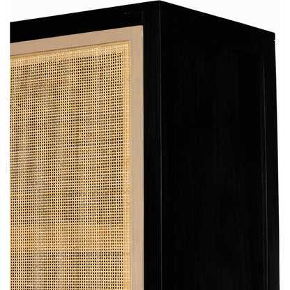 Caprice Tall Cabinet by Four Hands. Made from cane, solid mango in a modern style.