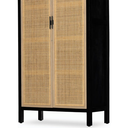 Caprice Tall Cabinet by Four Hands. Made from cane, solid mango in a modern style.
